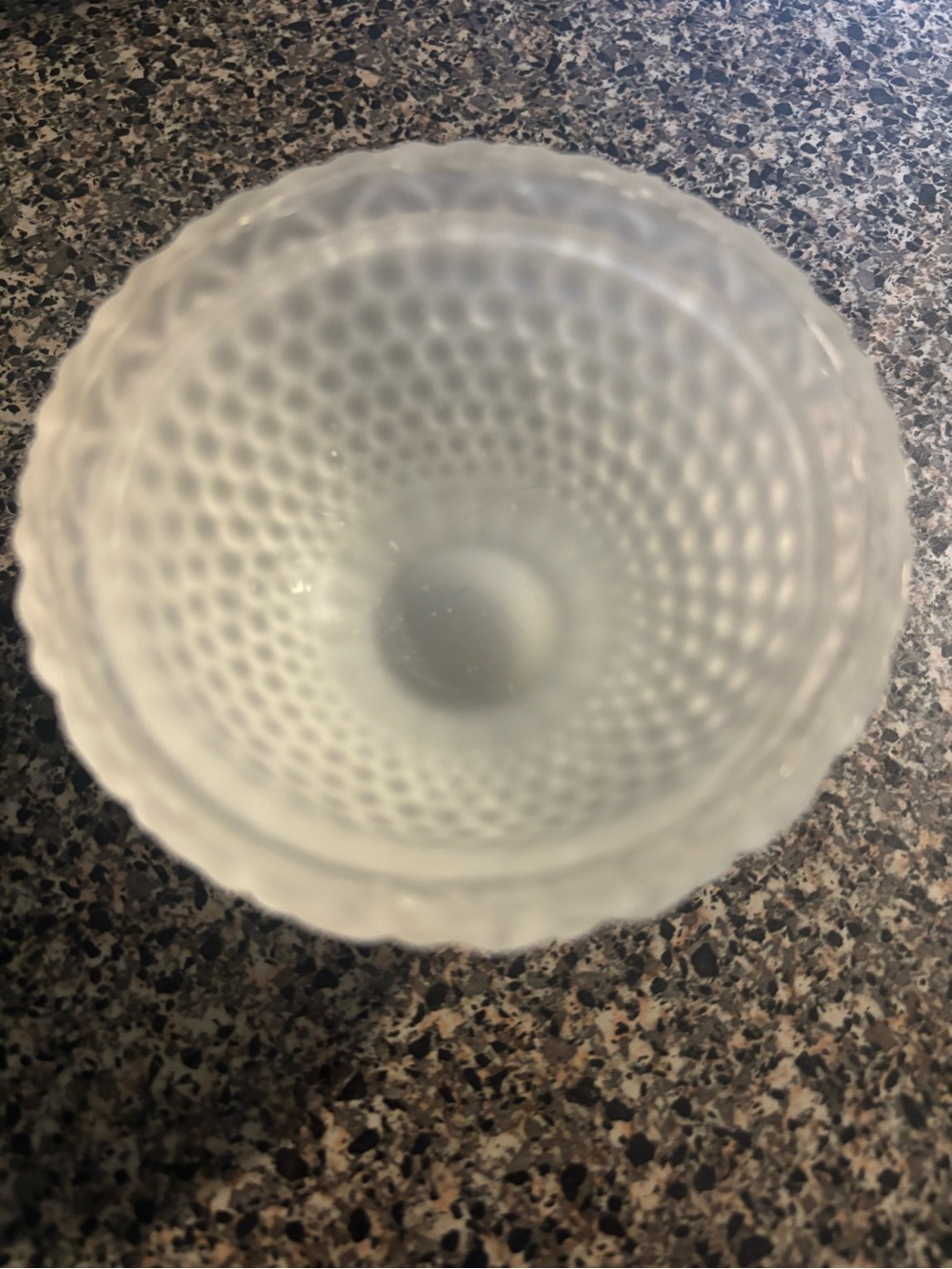 Westmoreland Frosted Satin Hobnail Fairy Lamp Base Only